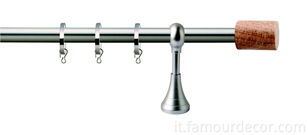 Cylindrical marble head curtain rod